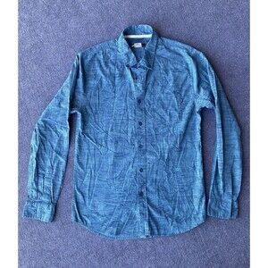 Nike SB Shirt Mens Small Button Down Blue Geometric Print Pocket  Long Sleeve